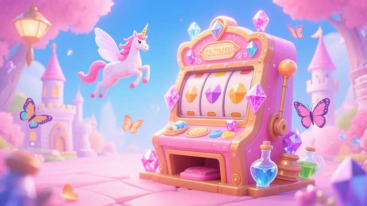 k59.com slot com cristais brilhantes em cenário ártico coberto de neve e gelo reluzente